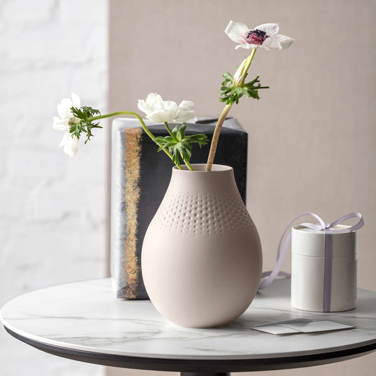 Manufacture Collier Beige Vase Tall Perle