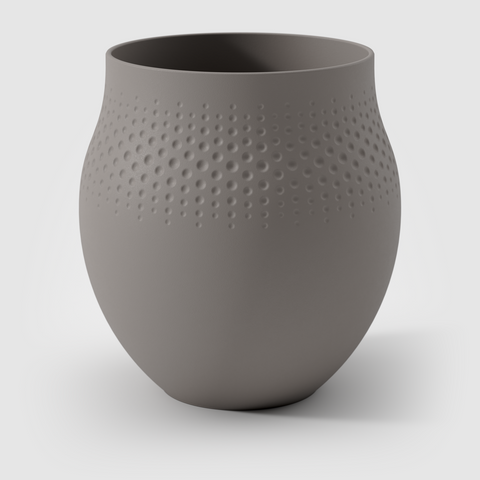 Manufacture Collier Taupe Vase Large Perle