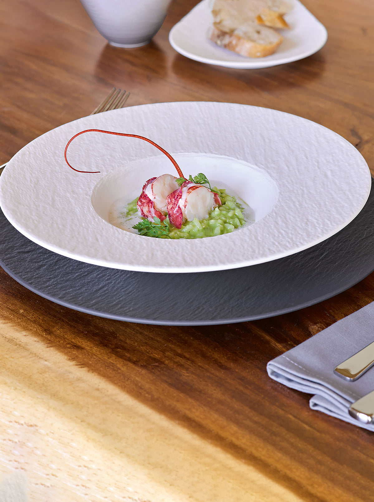 Manufacture Rock Blanc Pasta Plate