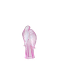 Nebula- 2 Perruches-2 parakeets sculpture  pink luster