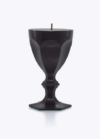 HARC-BOUGIE VERRE 20CM NOIR
