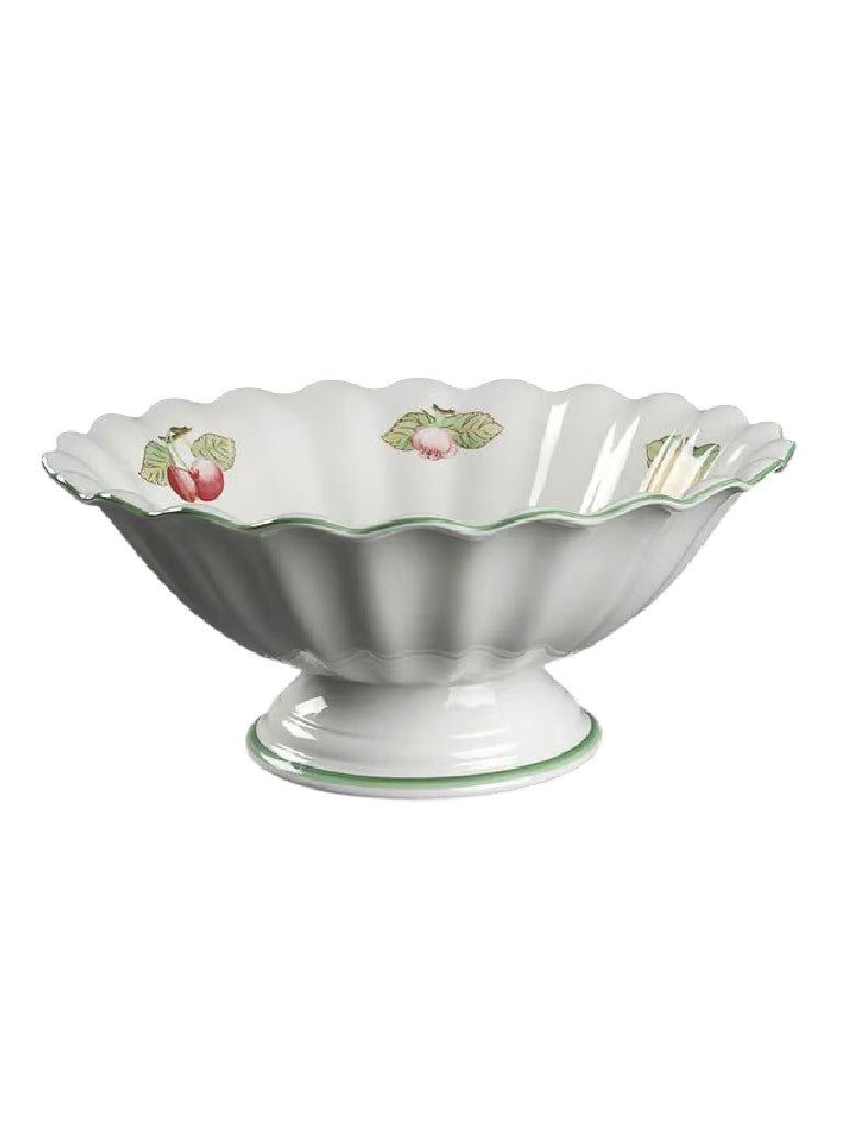 French Garden Fleurence Footed Fruit Bowl 12"