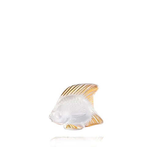 Poisson Fish Figure Clear And Gold Stamp