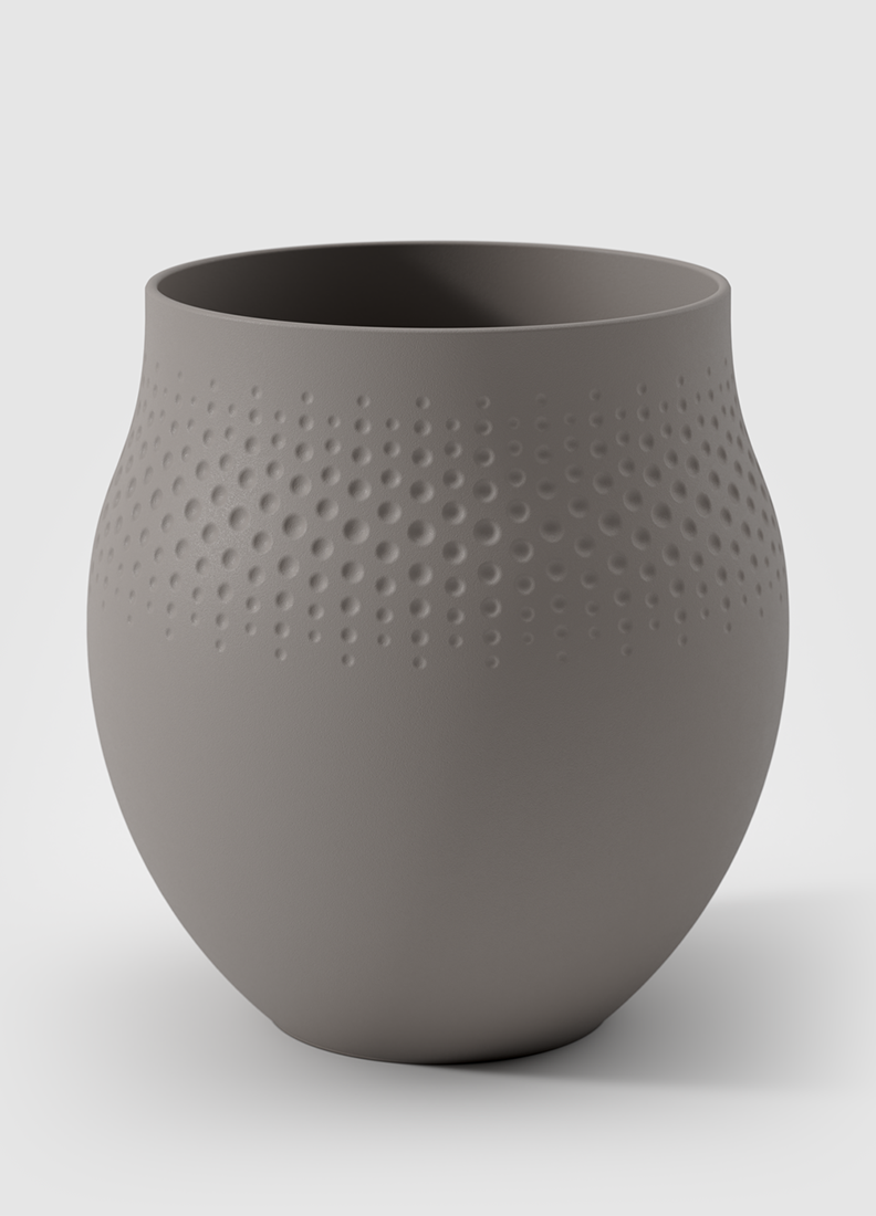 Manufacture Collier Taupe Vase Large Carre