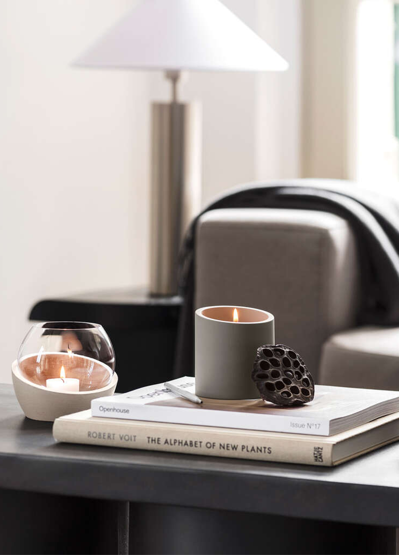 NewMoon Home Scens Candle Taupe Fantasy