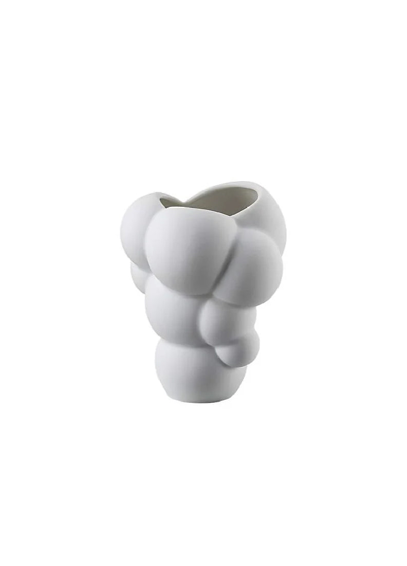 Jarrón Skum Blanco Mate 10 cm
