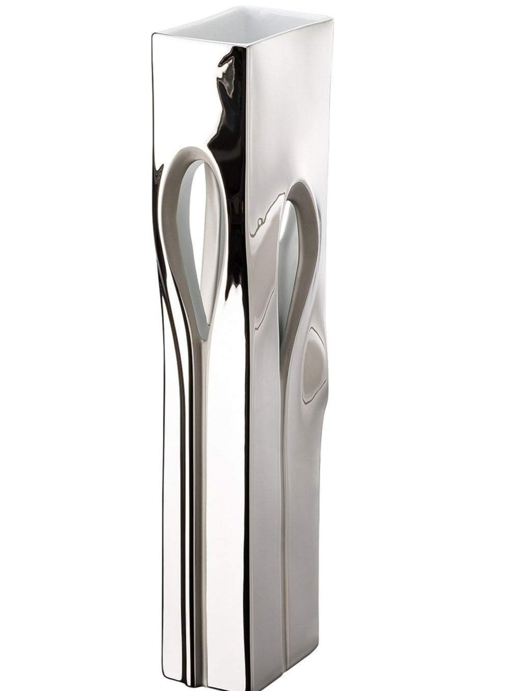 Jarrón lapón de platino de 45 cm.