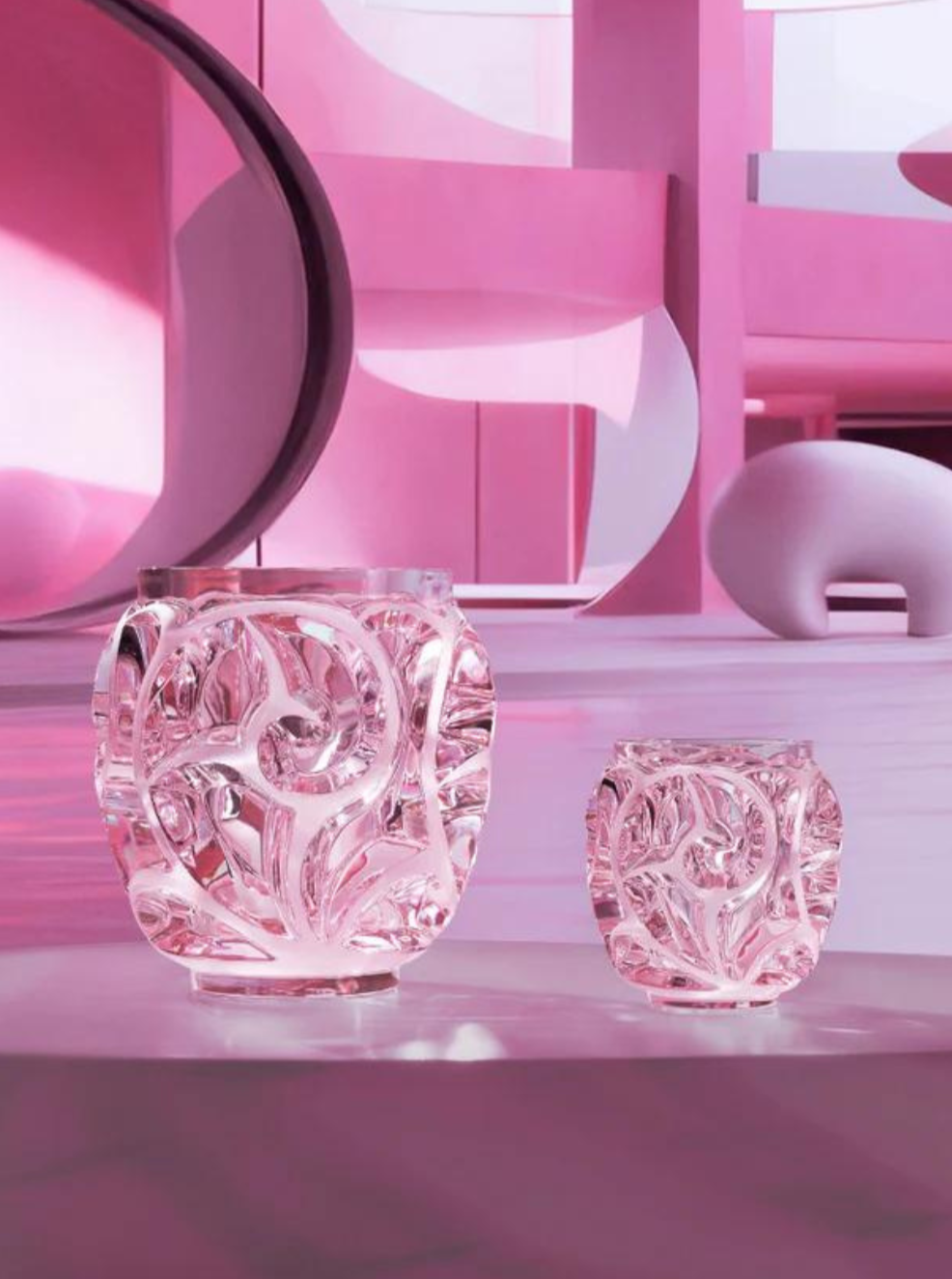 Nebula- Tourbillons- vase pink luster SM