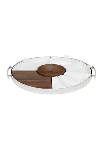 BANDEJA REDONDA 40 CM MOOD PARTY ACERO