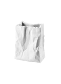 Do not litter White matt Bag Vase 10 cm