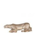 LION TIMBAVATI LIONESS  SCULPTURE GOLD LUSTER LIMITED EDITION