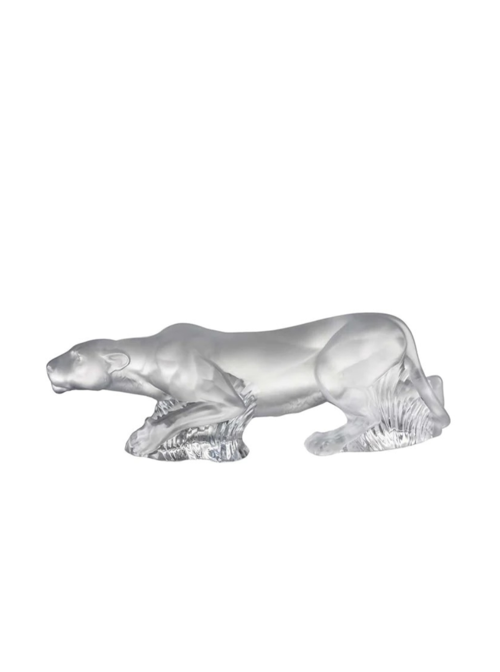 LION TIMBAVATI LIONESS  SCULPTURE CLEAR LIMITED EDITION