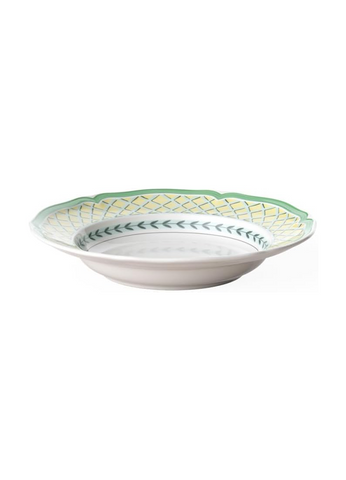 French Garden Orange Rim Soup 9"