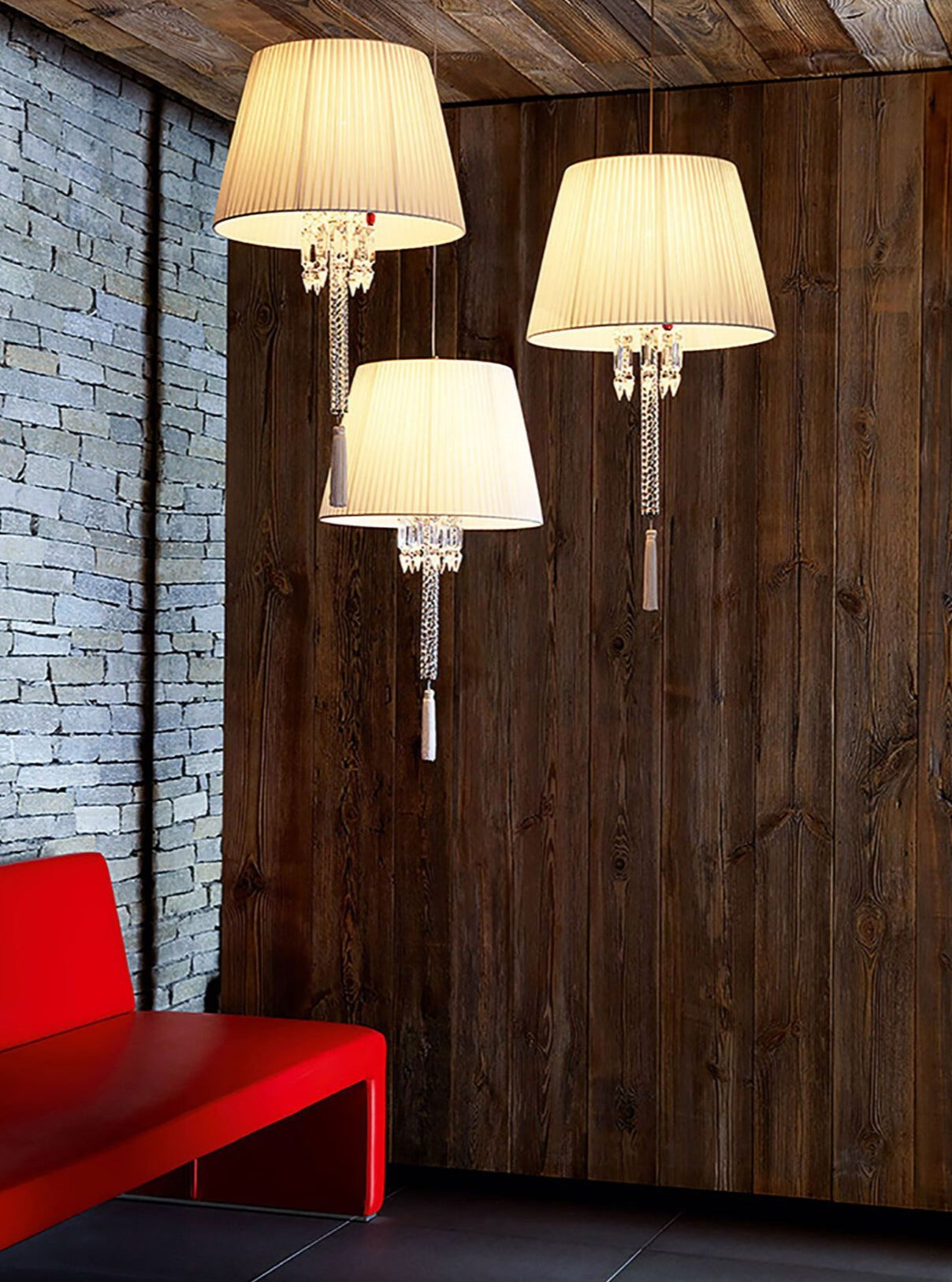 Torch ceiling Lamp With white Lampshade ul