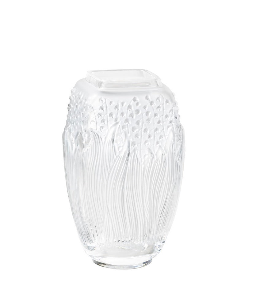 MUGUET LILY OF THE VALLEY VASE CLEAR